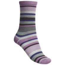 Lorpen Leah Socks - Crew (For Women) in Orchid Stripe - 2nds