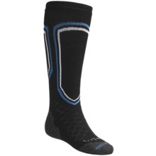 Lorpen Midweight Ski Socks - Merino Wool Blend, Over-the-Calf (For Men and Women) in Black - 2nds