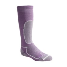Lorpen Over-the-Calf Ski Socks - Merino Wool, Midweight (For Kids and Youth) in Orchid - 2nds