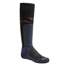 Lorpen Race Ski Socks - Merino Wool, 2-Pack (For Kids) in Black/Navy/Orange Graphic - 2nds