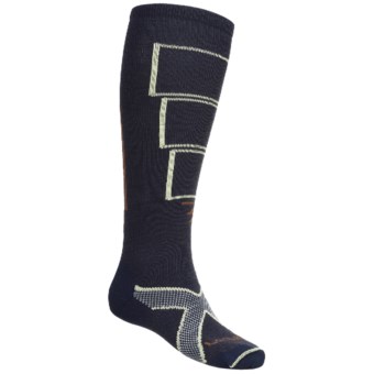 Lorpen Tri-Layer Light Cushion Ski Socks - PrimaLoft®, Merino Wool (For Men and Women) in Navy Blue