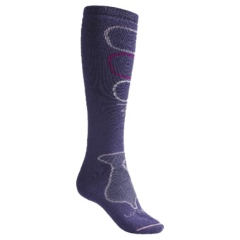 Lorpen Tri-Layer PrimaLoft® Ski Socks - Merino Wool, Medium Cushion, Over-the-Calf (For Women) in Deep Purple