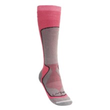 Lorpen Tri-Layer PrimaLoft® Ski Socks - Merino Wool, Medium Cushion, Over-the-Calf (For Women) in Flamingo Pink - 2nds