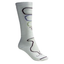 Lorpen Tri-Layer PrimaLoft® Ski Socks - Merino Wool, Medium Cushion, Over-the-Calf (For Women) in White - 2nds
