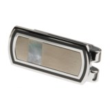 Lotus Black Lacquer Money Clip - Mother-of-Pearl
