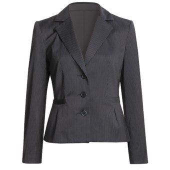 Louben Broken Pinstripe Jacket (For Women) in Navy