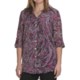 Louben Chiffon Print Blouse - Long Sleeve (For Women)