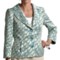 Louben Classic Jacquard Jacket (For Women) in Turquoise