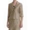 Louben Crinkle Linen Blazer - 3/4 Sleeve (For Women) in Hay