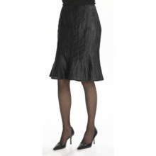 Louben Crinkle Linen Trumpet Skirt (For Women) in Black - Closeouts