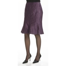 Louben Crinkle Linen Trumpet Skirt (For Women) in Raisin - Closeouts