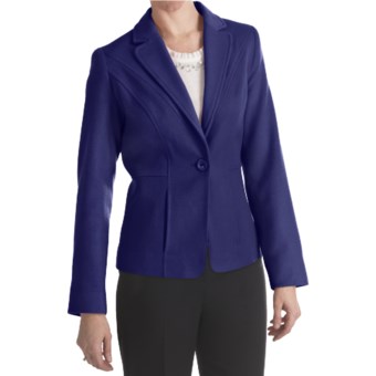 Louben Luxe Wool-Cashmere Blazer (For Women) in Blueberry