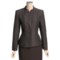 Chocolate Louben Mandarin Collar Jacket - Hidden Zipper (For Women)