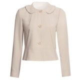 Louben Round Neck Jacket - 3-Button Front (For Women)