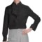 Louben Ruffle Dress Shirt - Stretch Cotton, Long Sleeve (For Women) in Black