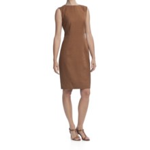 Louben Sheath Dress - Linen-Rayon, Sleeveless (For Women) in Mocha - Closeouts