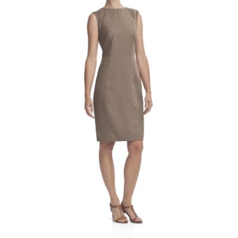 Louben Sheath Dress - Linen-Rayon, Sleeveless (For Women) in Taupe