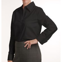 Louben Stretch Cotton Shirt - French Cuffs, Long Sleeve (For Women) in Black - Closeouts