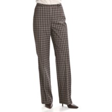 Louben Stretch Plaid Pants (For Women) in Brown - Closeouts