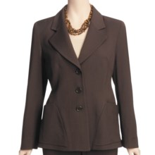 Louben Tropical Wool Jacket - Stretch (For Women) in Chocolate - Closeouts