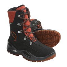 Lowa Chris Gore-Tex® Hi Hiking Boots - Waterproof, Insulated (For Kids) in Black/Rust - Closeouts