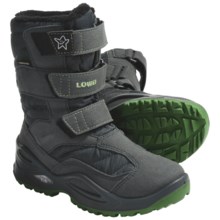 Lowa Eddy Gore-Tex® Hi Winter Boots - Waterproof, Insulated (For Kids) in Anthracite/Green - Closeouts