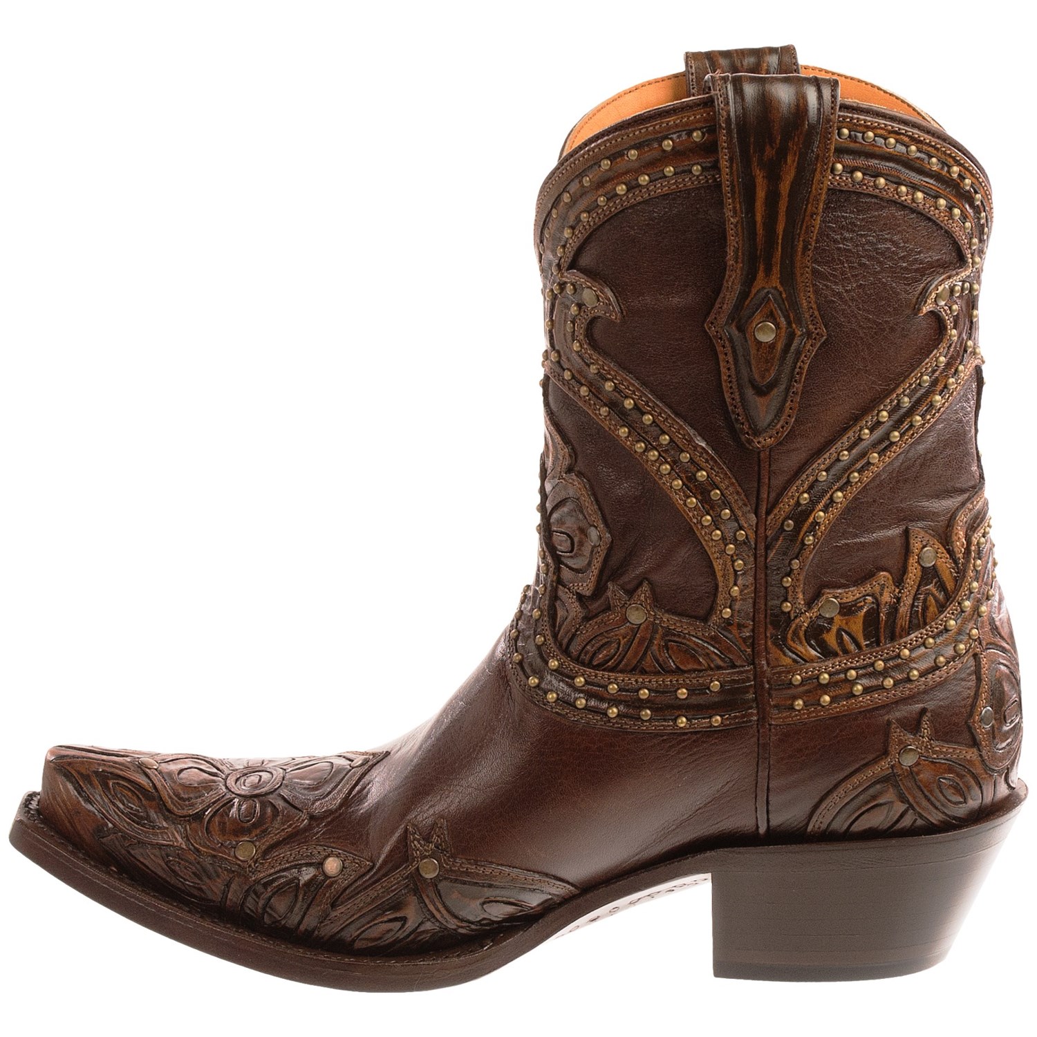 Lucchese Tooled Petal Cowboy Boots (For Women) 9300Y