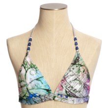 Lucky Brand Sea Side Bikini Swimsuit Top - Halter (For Women) in Multi - Closeouts