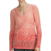 lucy Blooming Lotus Burnout Shirt - Long Sleeve (For Women) in Coral Haze Hip Dye - Closeouts