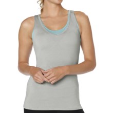 Lucy Cross-Country Novelty Tank Top - Built-In Racing Bra (For Women) in Silver Sconce Heather - Closeouts