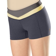 lucy Hatha Shorts (For Women) in Asphalt Heather/Popcorn - Closeouts
