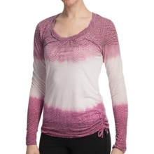 lucy Pranayama Burnout Shirt - Long Sleeve (For Women) in Beet Red Nouveau Print - Closeouts