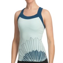 lucy X-Back Tank Top (For Women) in Icicle Blue Burst Fan Print - Closeouts