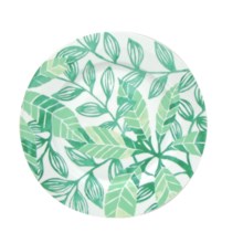 Lulu DK Leaf Porcelain Dinner Plates - Set of 4 in Green - Closeouts