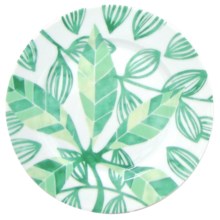 Lulu DK Leaf Porcelain Salad Plates - Set of 4 in Green - Closeouts