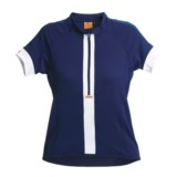 Luna Sport Clothing Stripe Cycling Jersey - Half-Zip, Short Sleeve (For Women)