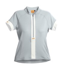 Luna Sport Clothing Stripe Cycling Jersey - Half-Zip, Short Sleeve (For Women) in Moon - Closeouts