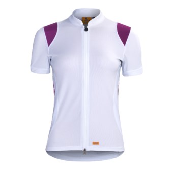 Luna Sport Clothing Tranquility Cycling Jersey - Recycled Materials, Short Sleeve (For Women) in White