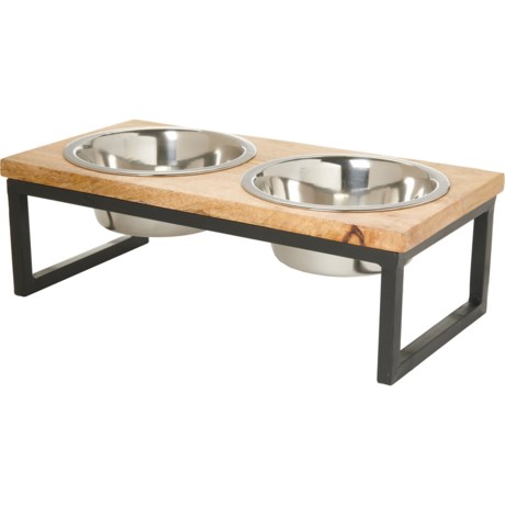 IndiPets Luxe Craft Contemporary Dog Feeder - 2 pt. - MULTI ( )