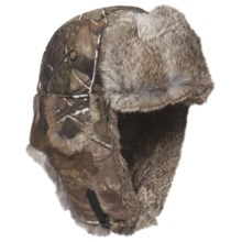 Mad Bomber® Aviator Hat - Rabbit Fur (For Men and Women) in Realtree W/Brown Fur - Closeouts