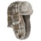 Mad Bomber® Aviator Hat - Rabbit Fur, Insulated (For Men and Women) in Yellow/Brown Patchwork W/Grey Fur