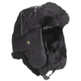 Mad Bomber® Euro Aviator Hat - Leather, Rabbit Fur, Insulated (For Men and Women)