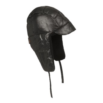 Mad Bomber® Puffy Aviator Hat - Insulated, Fleece Lining (For Men and Women) in Black