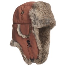 Mad Bomber® Quilted Aviator Hat (For Men and Women) in Brown W/Brown Fur - Closeouts