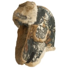 Mad Bomber® Saddlecloth Camo Aviator Hat - Rabbit Fur, Insulated (For Men and Women) in Mossy Oak Breakup W/Brown Fur - Closeouts