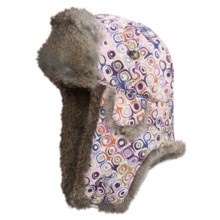 Mad Bomber® Sateen Aviator Hat - Rabbit Fur, Ear Flaps (For Men and Women) in Multi Swirls W/Brown Fur - Closeouts