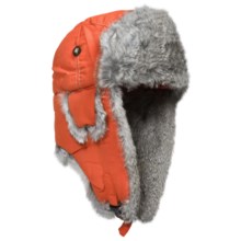 Mad Bomber® Supplex Aviator Hat (For Kids) in Blaze W/Grey Fur - Closeouts
