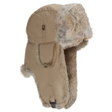 Mad Bomber® Supplex Aviator Hat (For Kids) in Khaki W/Brown Fur - Closeouts