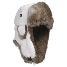 Mad Bomber® Supplex Aviator Hat (For Kids) in White W/Brown Fur - Closeouts