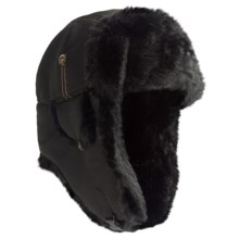 Mad Bomber® Supplex® Nylon Aviator Hat - Faux Fur, Insulated (For Men and Women) in Black W/Black Fur - Closeouts